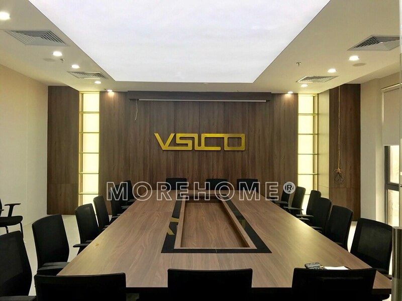 Thiết kế nội thất phòng họp văn phòng Visco theo phong cách hiện đại và sang trọng.